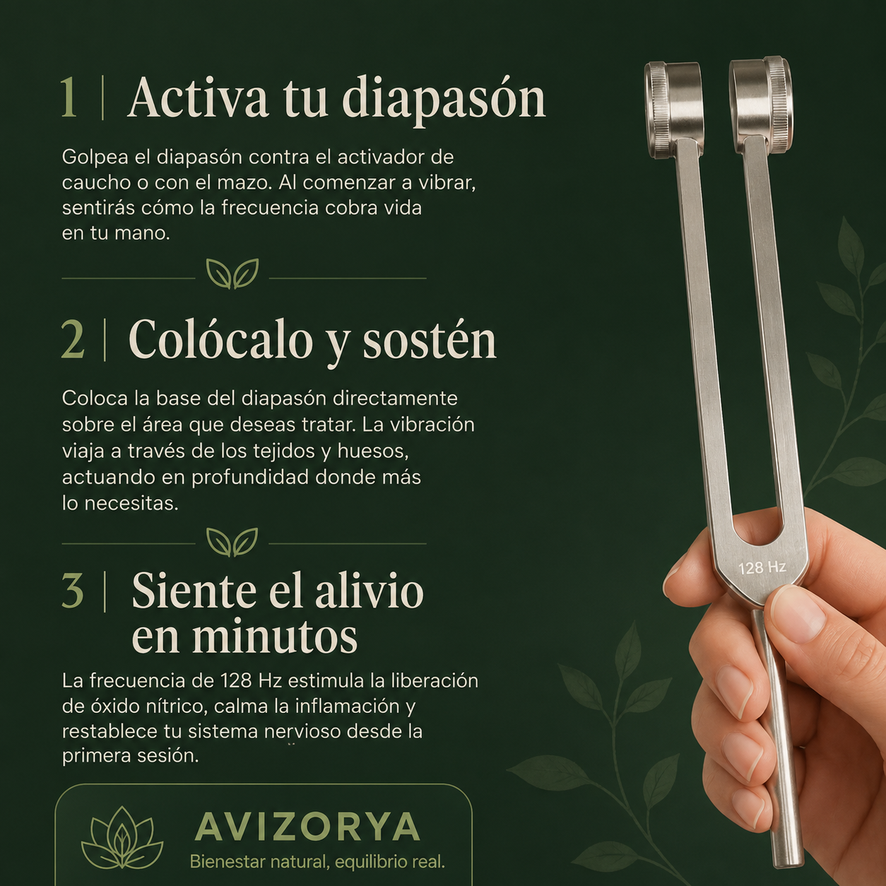 Avizorya™|Diapasón Terapéutico de 128Hz